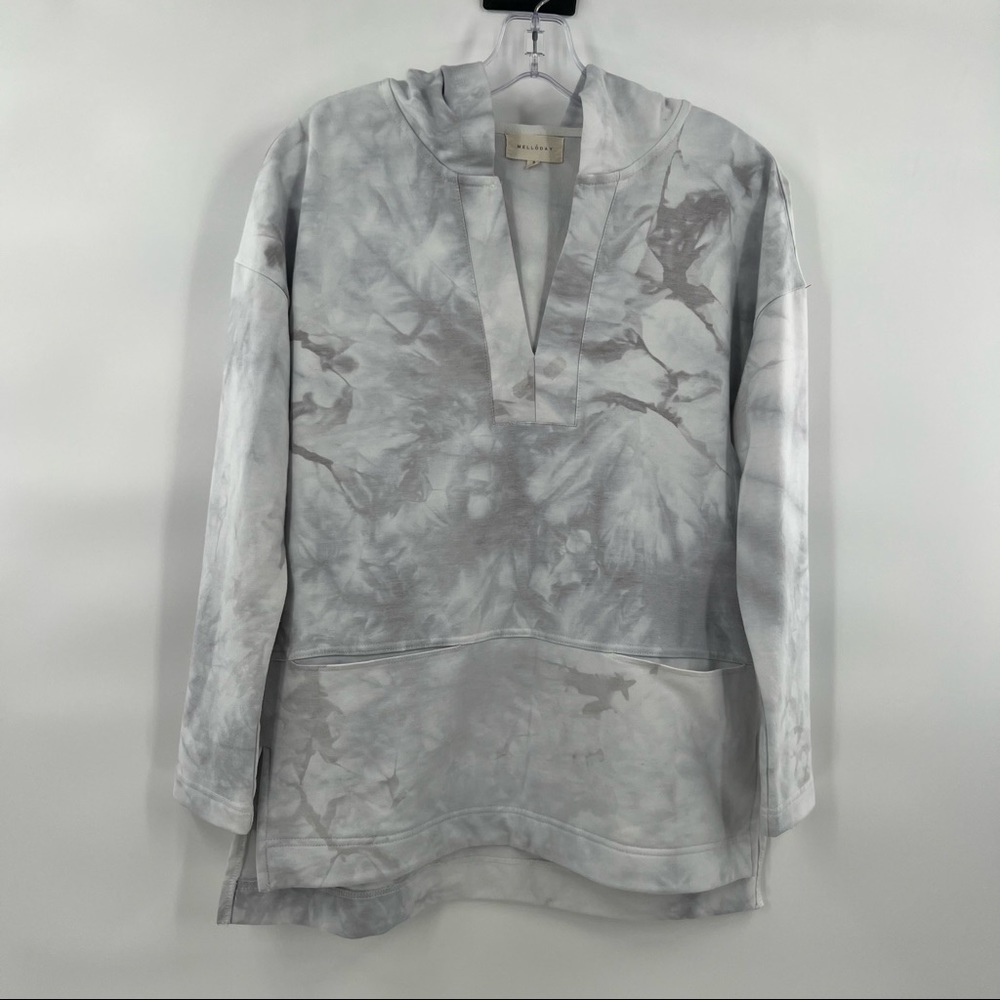 Melloday grey hood sweatshirt sweater S
